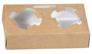 CUP HOLDER FLAT Brown 18x10x4.5 for 4,8,12,16 oz cups