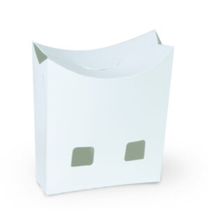 FRY AUTO CLOSED,  paper fry box, White, Brown , S,M , 8.7x3.5x10.5