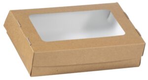 QUICK FOLD with WINDOW, paper box, White, 21.5-14-5.5 - KRAFT