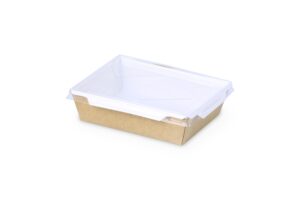 CLEAR VIEW  PE Brown Kraft 1600ML+PET LID - ClearView Lunch Box