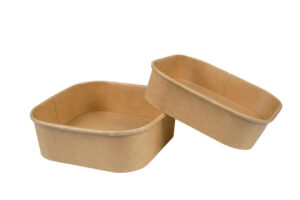 Square Paper Bowl for Salads & Food with Sealable PET Lid (500ml - 1400ml)