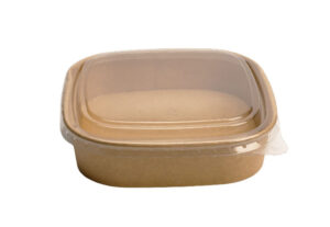 Square Paper Bowl for Salads & Food with Sealable PET Lid (500ml - 1400ml)