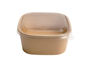 Square Paper Bowl for Salads & Food with Sealable PET Lid (500ml - 1400ml)