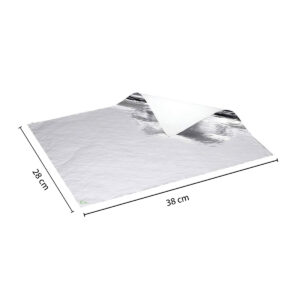 Insulated Aluminum Wrapping Paper for Hot Food & Burgers (28cm x 38cm)