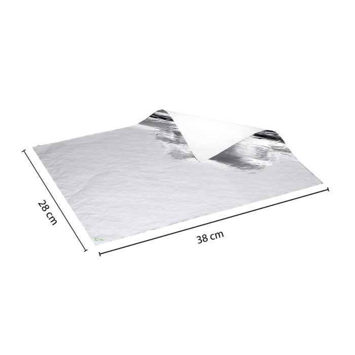 6656-2__Insulated Aluminum Wrapping Paper for Hot Food & Burgers (28cm x 38cm)