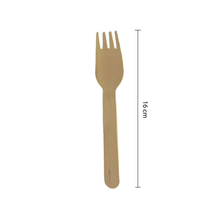 3620-2__Disposable Wooden Fork – Eco-Friendly 16cm