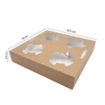 4197-2__4 Cup Holder Tray – Kraft Brown Paper