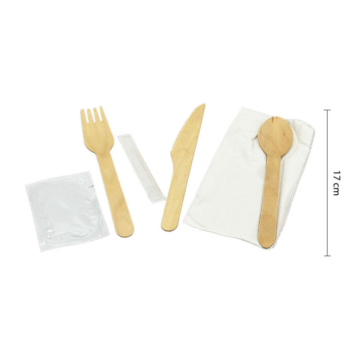 4212-3__Eco Wooden Cutlery Set (Fork, Spoon, Knife) – Natural Birch Wood