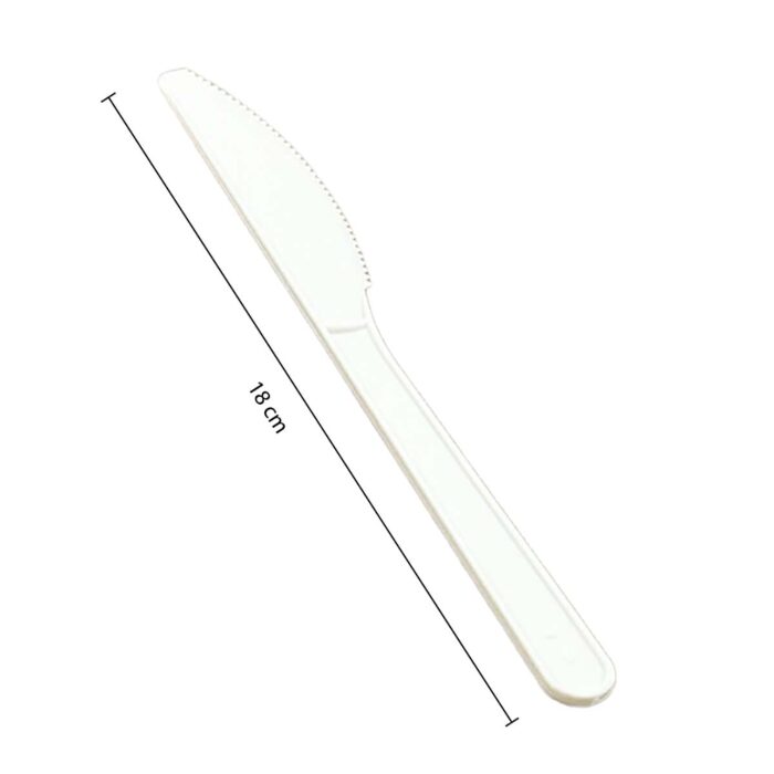 7007-2__Compostable CPLA Knife – White 18cm