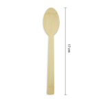 7404-4__Disposable Bamboo Cutlery Spoon- 17 cm