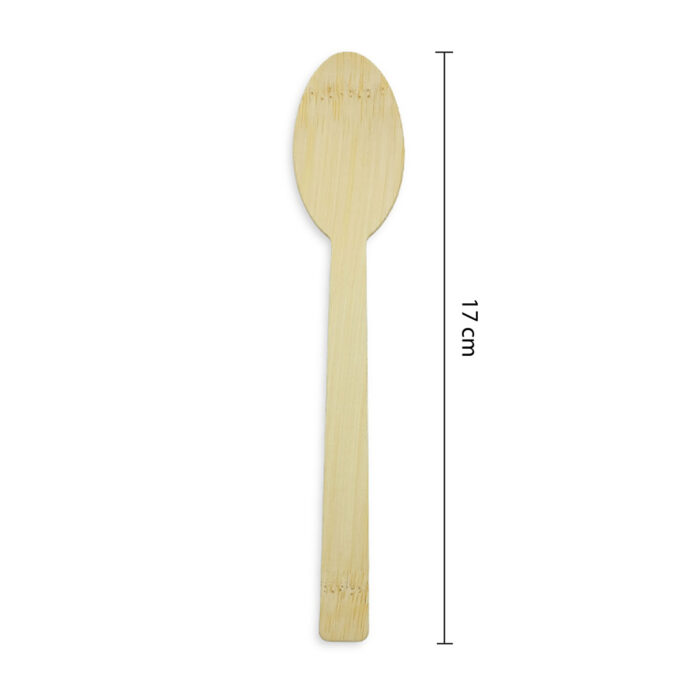 7404-4__Disposable Bamboo Cutlery Spoon- 17 cm