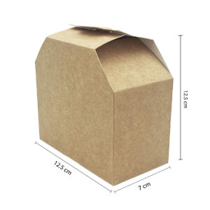 Instabite™ Burger Box - Kraft (12.5cm x 12cm x 7.5cm)