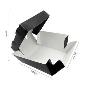 Black Flower™ Burger Box - Large (12.5 x 12.5 x 7.5cm)