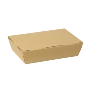 Hinged Paper Salad Box - Brown & White (500ml - 1600ml)