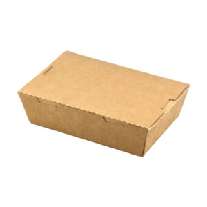 Hinged Paper Salad Box - Brown & White (500ml - 1600ml)