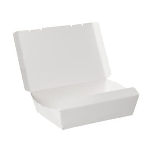 Hinged Paper Salad Box - Brown & White (500ml - 1600ml)