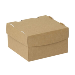Flower™ Burger Carton Box - Kraft & White (S, M, L, XL)