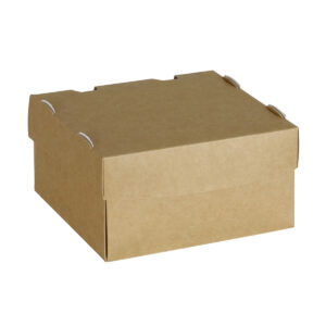 FLOWER BURGER Paper Box , Kraft, White L 12.5-12.5-7.5 , S,M,L,XL