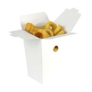 SNAP CLOSED ™ Box for Fries, Appetizers & Snacks - White (S, M, L)