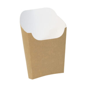 FRY AUTO™ Open Fry Box - White & Kraft (S, M)