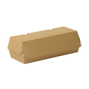 SANDWICH AUTO, Brown, White, paper sandwich box, 21x8x7