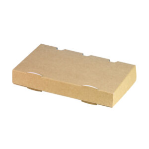 CREPE FLOWER Paper Box, Open Plate, 21-13-3.2 Kraft, white