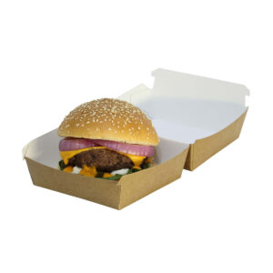 BURGER AUTO paper Box white, kraft 11.5x11x7.5