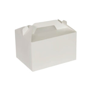 Kids Meal Paper Box Carrier - White & Kraft (19cm x 14cm x 11.5cm | 23cm x 14cm x 12.5cm)
