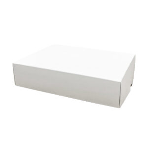 QuickSet™  Sushi Box with Base & Cover - White (21.5cm x 15.3cm x 5cm)