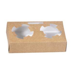 CUP HOLDER FLAT Brown 18x10x4.5 for 4,8,12,16 oz cups