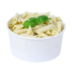 Round Paper Salad Bowl with PET Lids - Kraft & White (500ml - 1300ml)