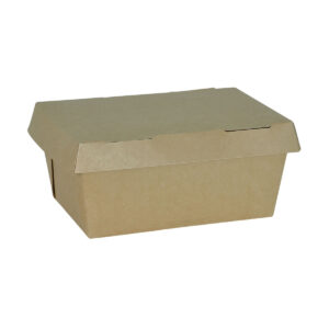 MPB™ Multipurpose Roasted Chicken Box with Base & Cover - White & Kraft (19cm x 12cm x 10cm)