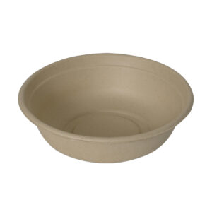 ECOPULP™ Bagasse Round Salad Bowls with PET Lid (24oz - 32oz)