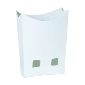 ECOMI™ Closed Auto Paper Fry Box - White & Brown (S, M)