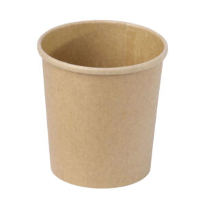 SOUP CUP with Paper Lids 8oz to 32 oz White and kraft