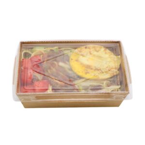 Clear View ™ PE Lunch Box with PET Lid - Brown Kraft | 1600ml