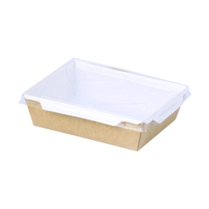 CLEAR VIEW  PE Brown Kraft 1600ML+PET LID - ClearView Lunch Box