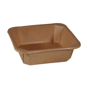 Thermoseal Square Bowl for Salads - Brown Kraft & White (500ml - 1200ml)