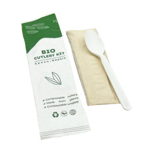 CPLA CUTLERY SET Spoon+ Napkin