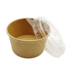 Paper Sauce Cups Brown Kraft 50cc +Pet Lid