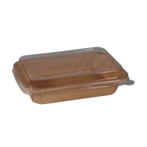 THERMOSEAL RECTANGLE BOWL Octagonal Bowl For Salads and Food 500-1500 ml Kraft and Whte