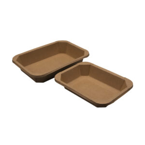 Thermoseal Octagonal Rectangular Bowl for Salads & Food - Kraft & White (500ml - 1500ml)