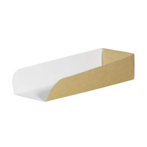 Hotdog Holder Kraft | White , 19.7x5.9 x4 cm