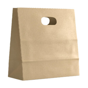 Paper Bag Punch Handle Kraft , reinforced handle