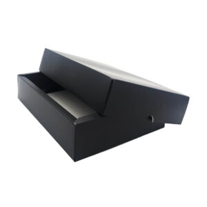 Sushi Karei Tray with Laminated Insert & Matte Finish - Black (21cm x 14.8cm x 5cm)