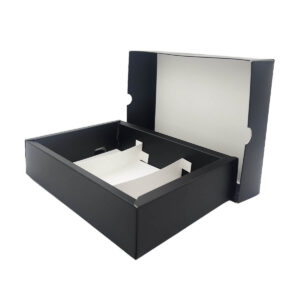 Sushi Karei S Tray – Black, 21×14.8×5 cm, With Laminated Insert & Matte Finish