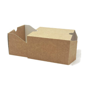 SwipeBox™ Burger Box - Kraft (12.5cm x 12.5cm x 7.5cm)