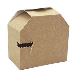 Burger Instabite Box – Kraft, 12.5×12×7.5 cm, Snap-Close Takeaway Box