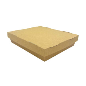 MPB Platter Box V2 with Base & Cover - Kraft (23cm x 22cm x 5.5cm)