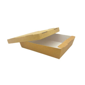 MPB Platter Box V2 with Base & Cover - Kraft (23cm x 22cm x 5.5cm)